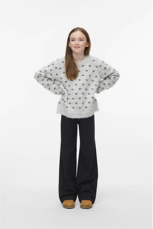 VERO MODA GIRL gebreide trui grijs melange - Foto 2