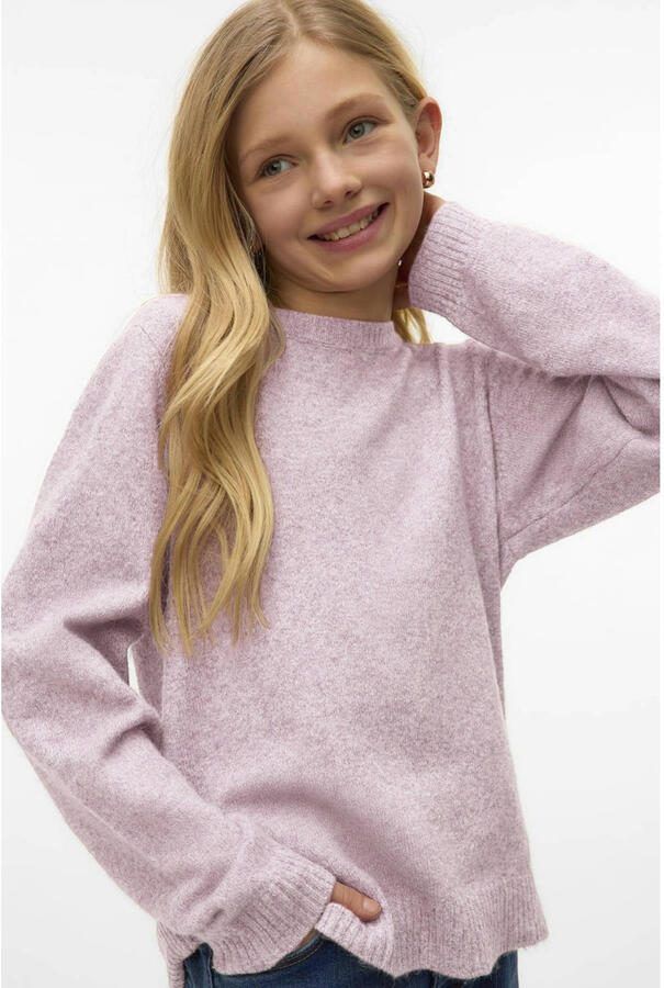 VERO MODA GIRL gebreide trui lichtroze