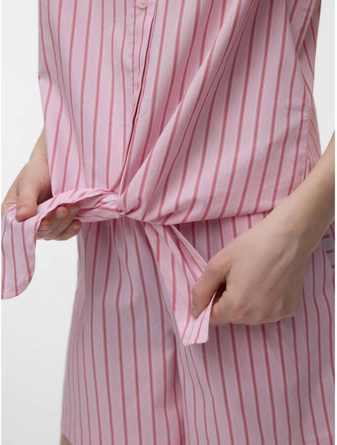 VERO MODA GIRL gestreepte blouse roze - Foto 2