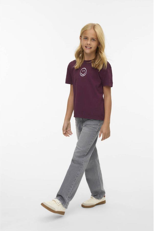 VERO MODA GIRL high waist straight leg jeans grey denim