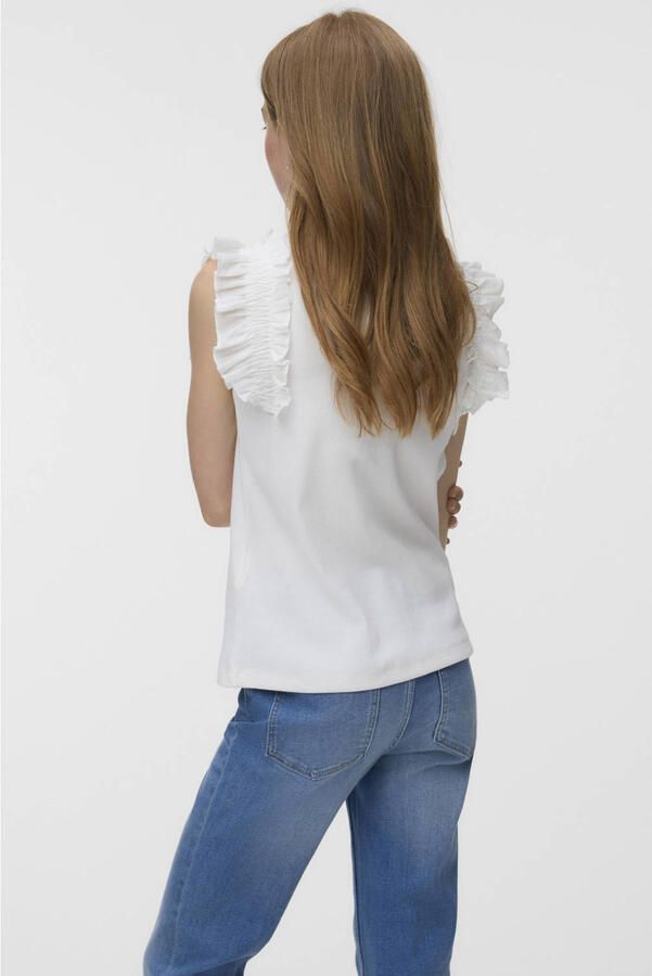 VERO MODA GIRL mouwloze top wit - Foto 2