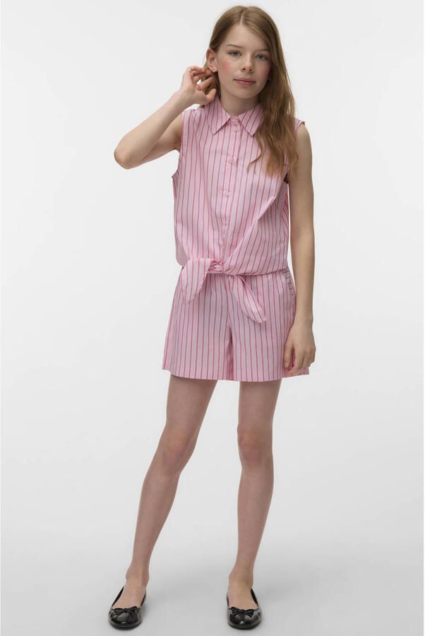 VERO MODA GIRL regular gestreepte casual short roze - Foto 3