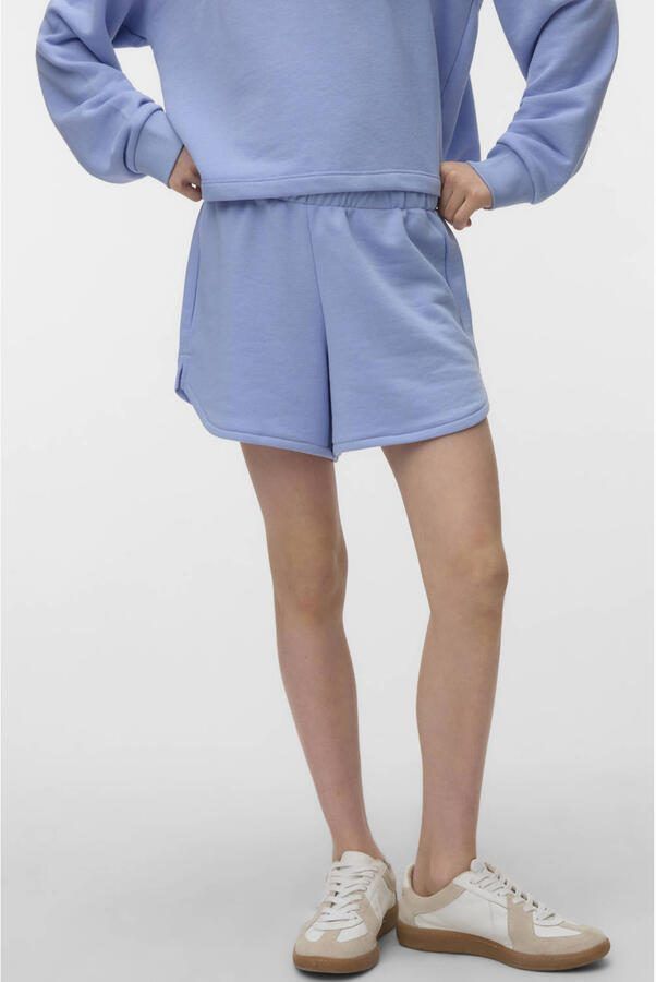 VERO MODA GIRL regular sweatshort lichtblauw Korte broek Meisjes Polyester
