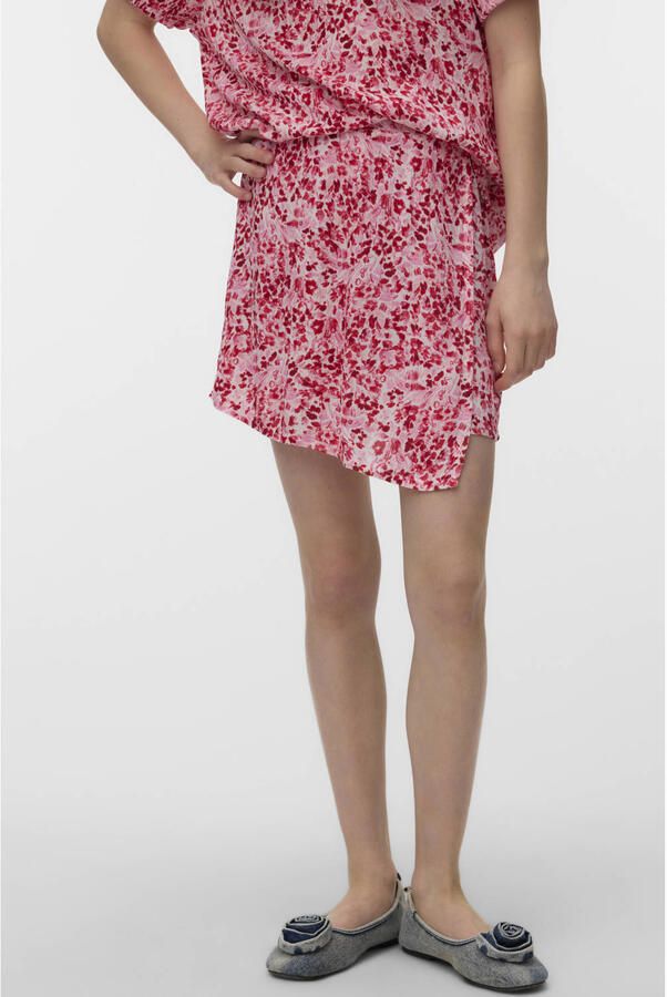 VERO MODA GIRL skort gebreid roze