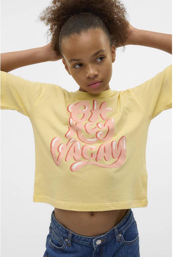 VERO MODA GIRL T-shirt geel