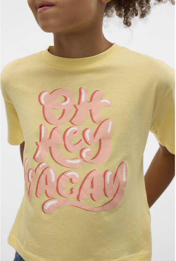 VERO MODA GIRL T-shirt geel - Foto 2