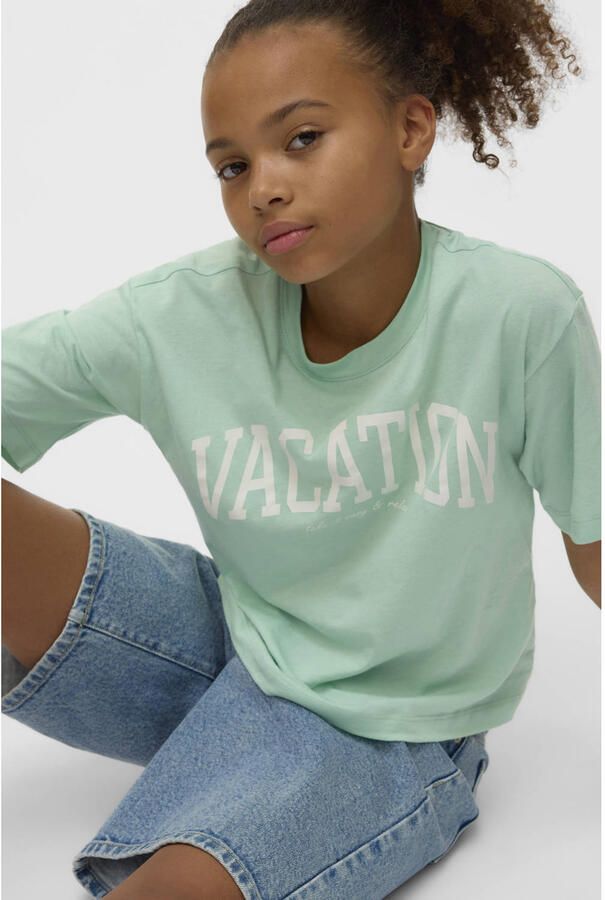 VERO MODA GIRL T-shirt groen - Foto 2
