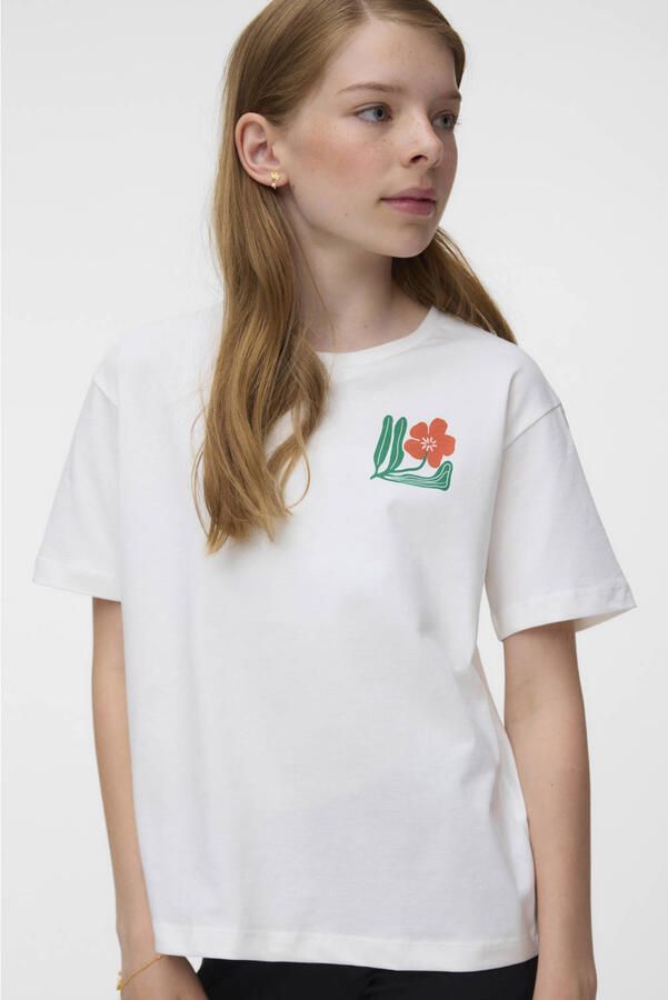 VERO MODA GIRL T-shirt met backprint wit