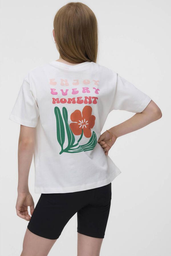 VERO MODA GIRL T-shirt met backprint wit - Foto 2