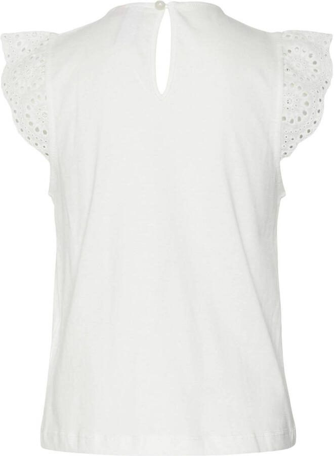 VERO MODA GIRL top VMEMILY wit Meisjes Katoen Ronde hals Effen 134 140