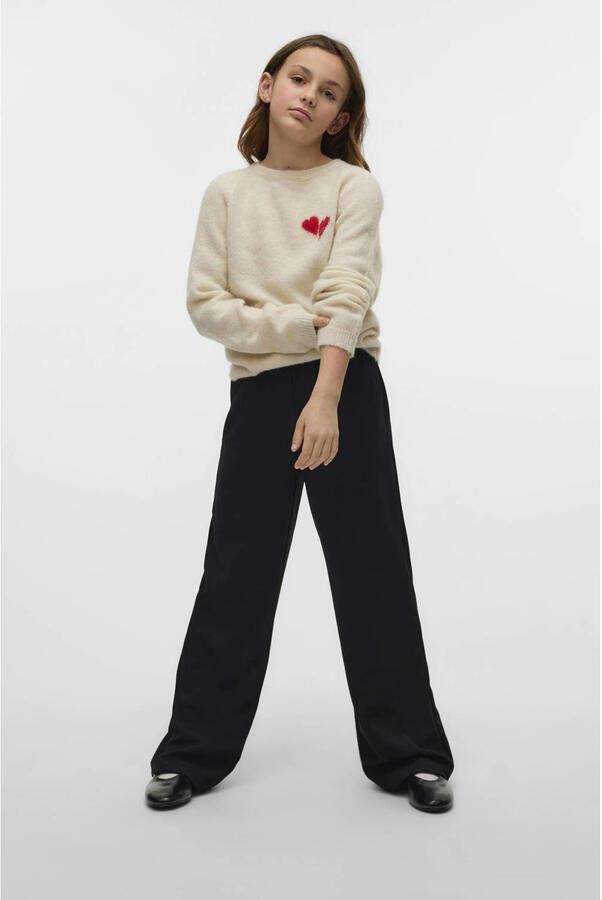 VERO MODA GIRL trui ecru gebreid
