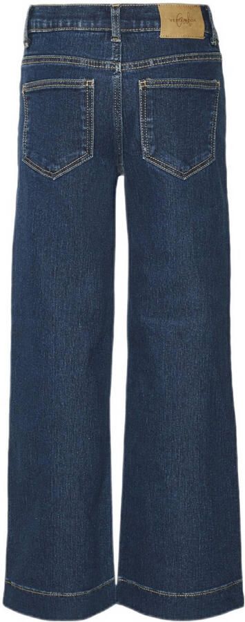 VERO MODA GIRL wide leg jeans VMDAISY dark blue denim Blauw Meisjes Stretchdenim 122