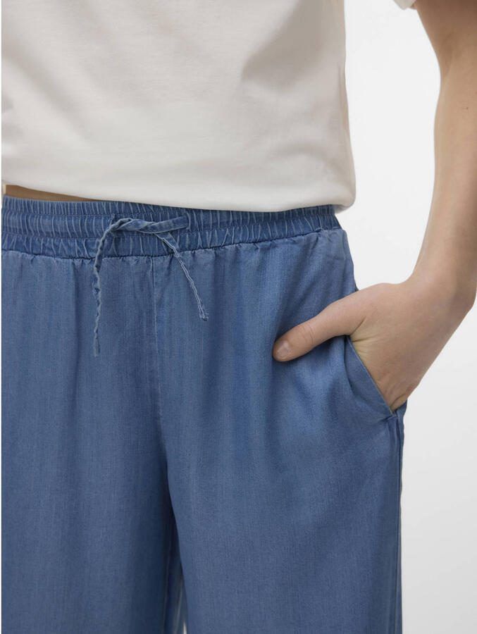 VERO MODA GIRL wide leg regular waist medium blue denim - Foto 2