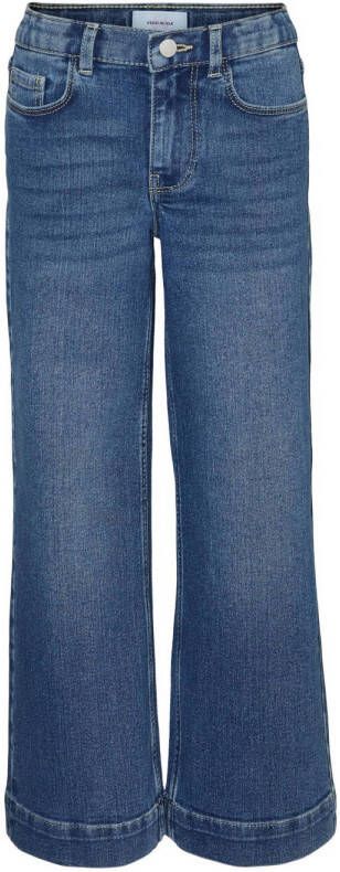VERO MODA GIRL wide leg jeans VMDAISY medium blue denim Blauw Meisjes Stretchdenim 116