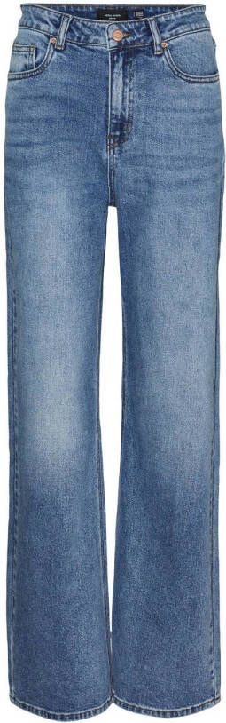 VERO MODA high waist wide leg jeans VMTESSA medium blue denim