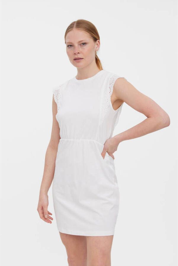 Vero Moda Mini-jurk met broderie anglaise model 'HOLLYN'