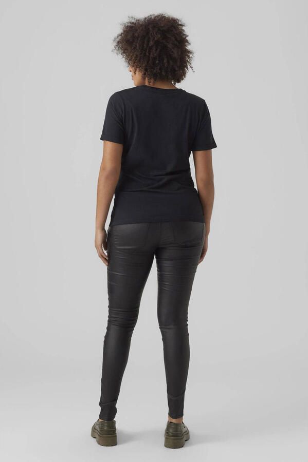 VERO MODA MATERNITY coated skinny zwangerschapsbroek zwart Dames Viscose XS