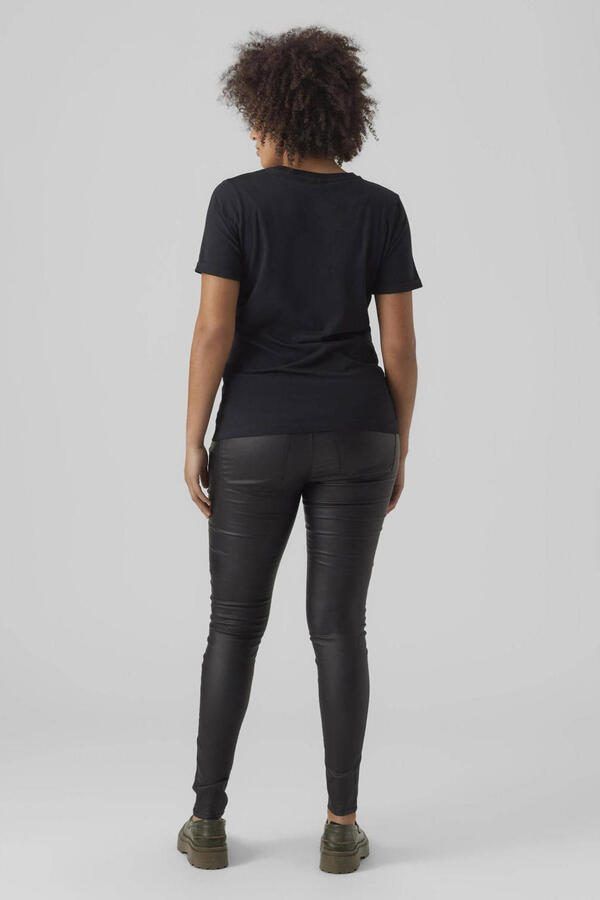 VERO MODA MATERNITY coated skinny zwangerschapsbroek zwart Dames Viscose XL - Foto 2