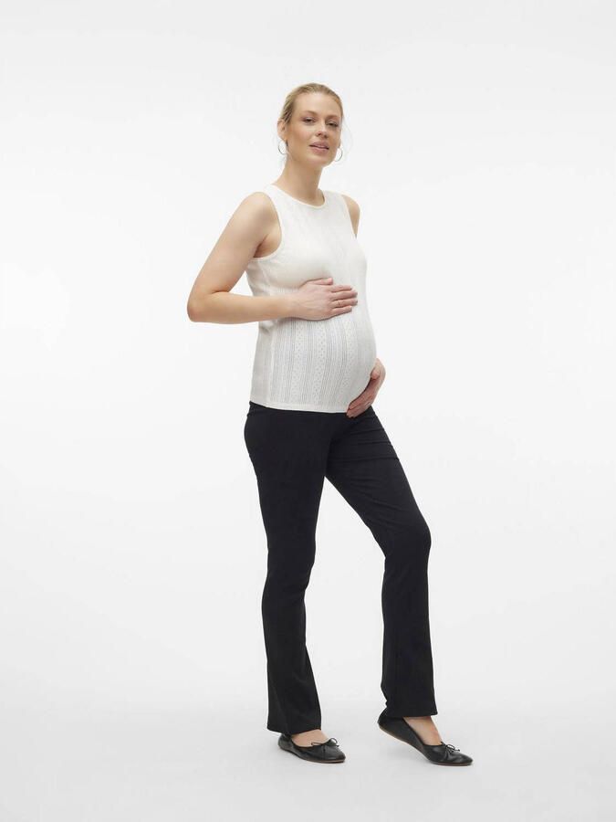 VERO MODA MATERNITY flared zwangerschapslegging VMMLAVENDER zwart Broek Dames Biologisch katoen S