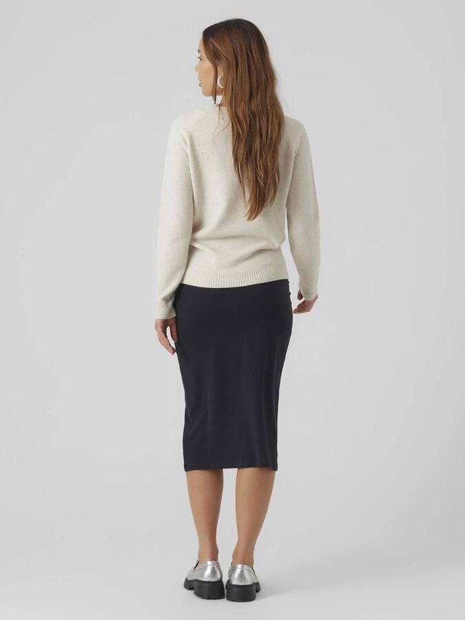 VERO MODA MATERNITY gebreide trui ecru Dames Polyester Ronde hals Effen XXL