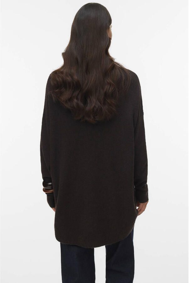 VERO MODA MATERNITY gebreide zwangerschapstrui met wol donkerbruin Dames Polyester Opstaande kraag maat XL - Foto 3