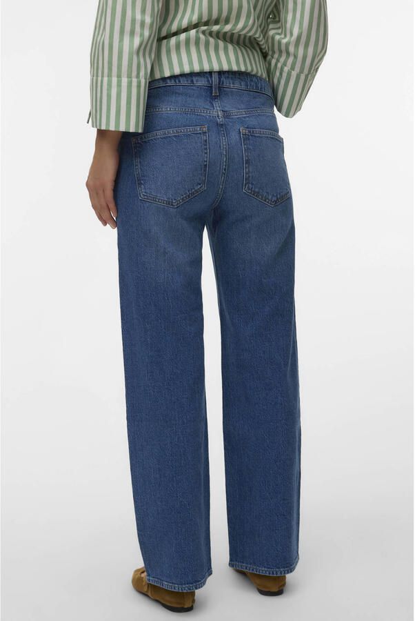 VERO MODA MATERNITY high waist zwangerschaps wide leg jeans medium blue denim - Foto 2