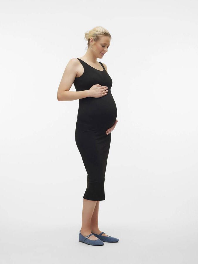 VERO MODA MATERNITY one size zwangerschapsjurk zwart Dames Polyamide Ronde hals - Foto 2