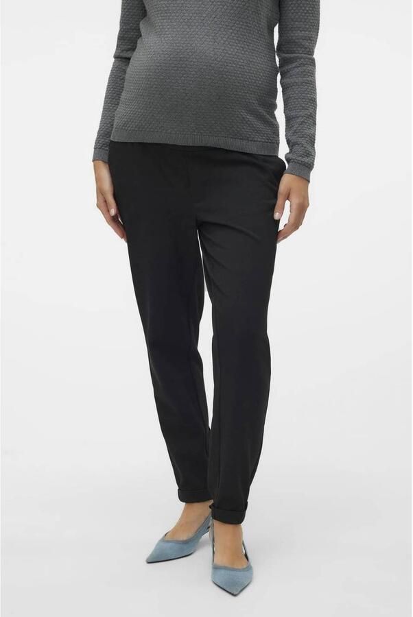 VERO MODA MATERNITY regular fit zwangerschapspantalon VMMMAYA zwart Broek Dames Polyester M
