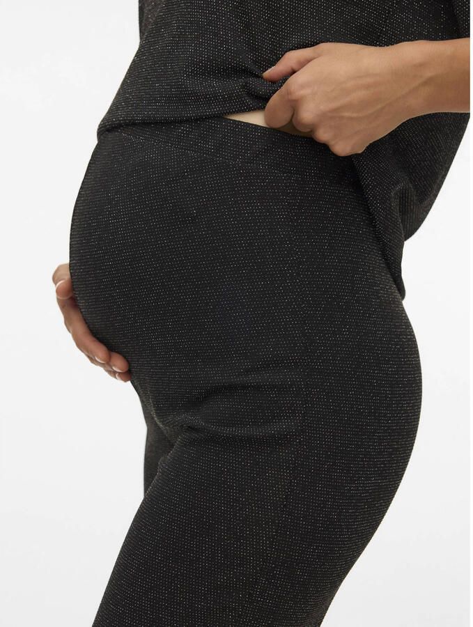 VERO MODA MATERNITY regular zwangerschaps casual broek zwart met glitter - Foto 2