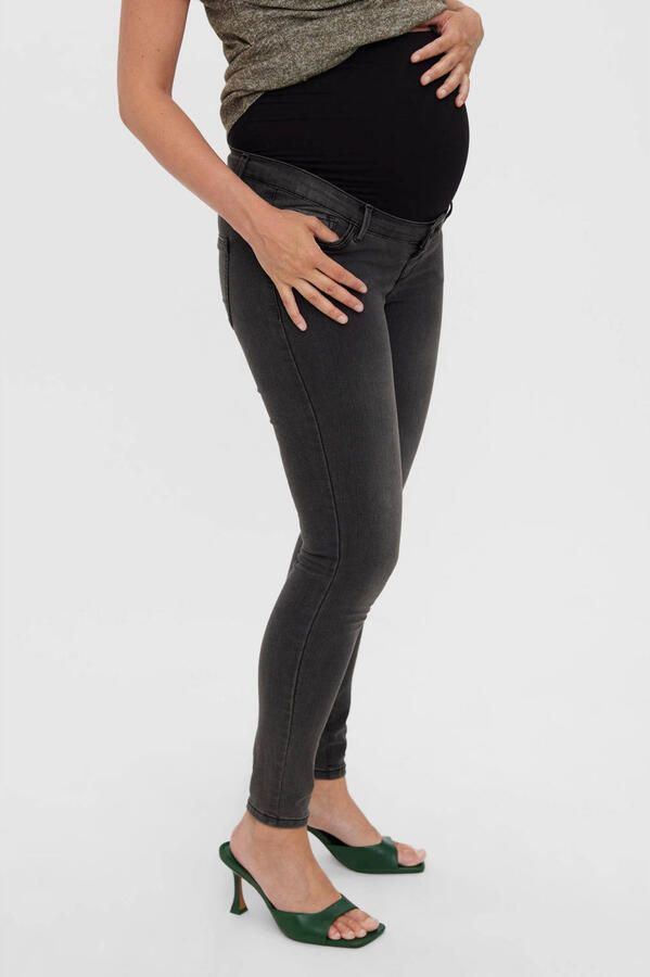 VERO MODA MATERNITY skinny zwangerschapsjeans VMMTANYA dark grey denim Grijs Dames Stretchdenim XS - Foto 2