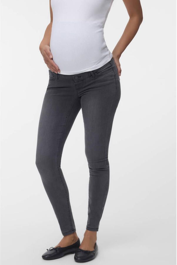 VERO MODA MATERNITY skinny zwangerschapsjeans VMMTANYA dark grey denim Grijs Dames Stretchdenim XL - Foto 2