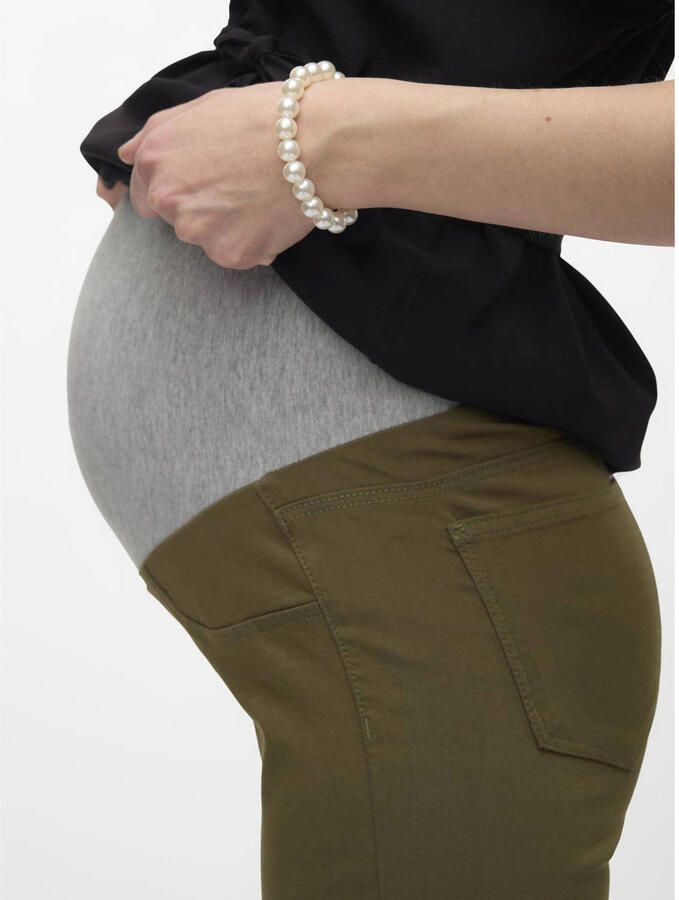 VERO MODA MATERNITY skinny zwangerschapstregging VMMELVA groen