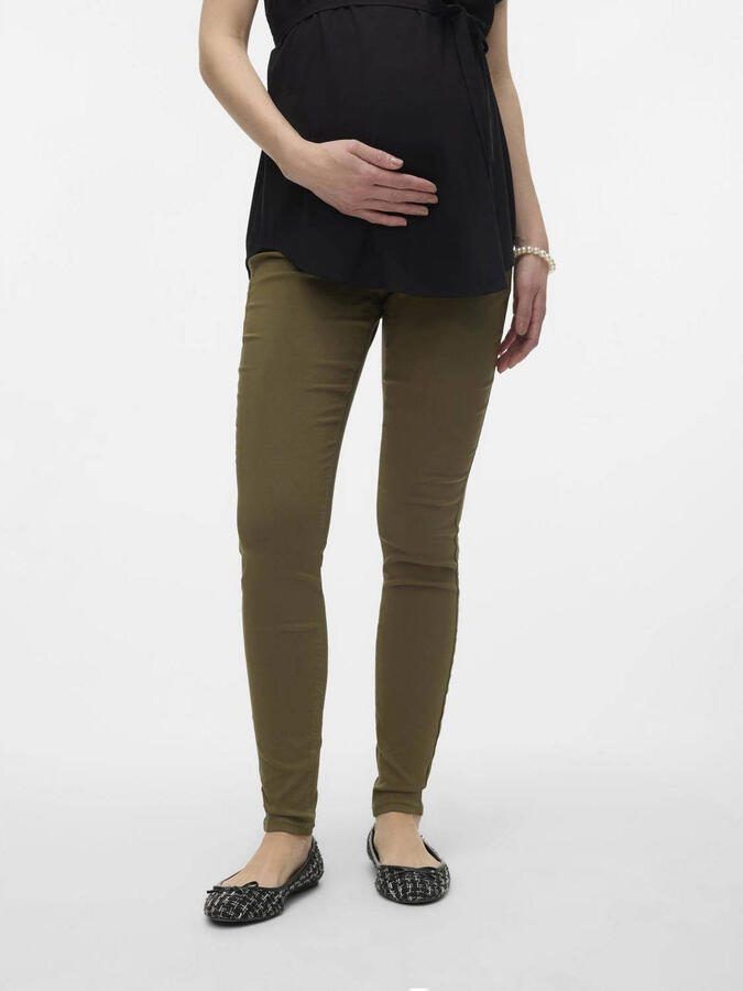 VERO MODA MATERNITY skinny zwangerschapstregging VMMELVA groen - Foto 2