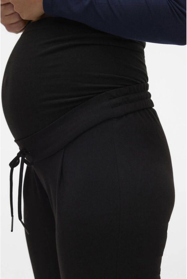 VERO MODA MATERNITY slim fit broek VMMEVA zwart Dames Viscose Effen XXL