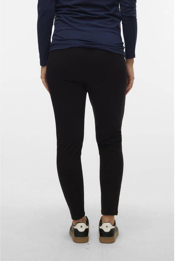 VERO MODA MATERNITY slim fit broek VMMEVA zwart Dames Viscose Effen XXL - Foto 2