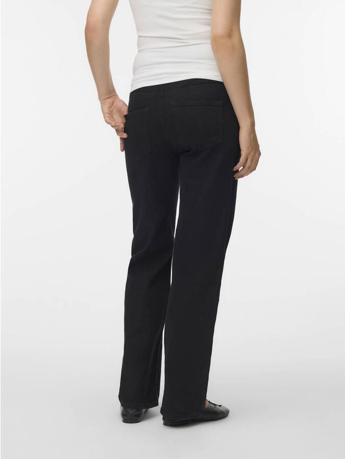 VERO MODA MATERNITY VMMTESSA low waist zwangerschaps wide leg jeans zwart - Foto 3