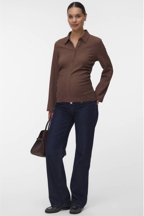 VERO MODA MATERNITY VMMTESSA zwangerschaps wide leg jeans donkerblauw - Foto 3