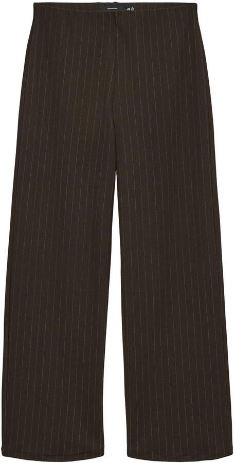 VERO MODA MATERNITY wide leg gestreepte zwangerschapsbroek bruin