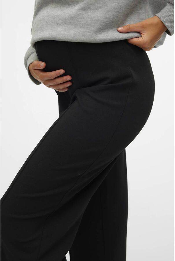 VERO MODA MATERNITY wide leg high waist zwangerschaps casual broek zwart - Foto 2