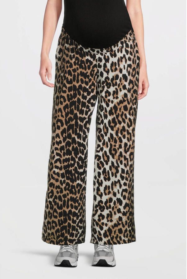 VERO MODA MATERNITY wide leg regular waist zwangerschaps casual broek bruin - Foto 2
