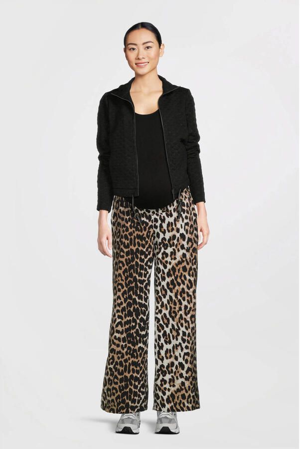 VERO MODA MATERNITY wide leg regular waist zwangerschaps casual broek bruin - Foto 3