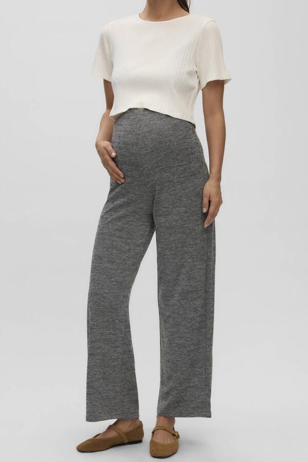 VERO MODA MATERNITY wide leg zwangerschapsbroek grijs