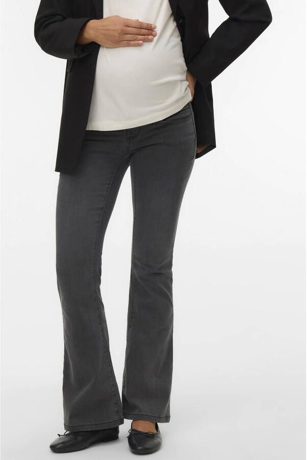 VERO MODA MATERNITY zwangerschaps flared jeans grey denim