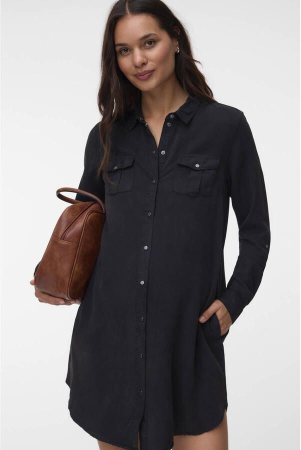 VERO MODA MATERNITY zwangerschaps jurk zwart