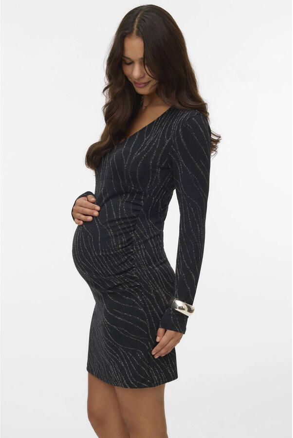 VERO MODA MATERNITY zwangerschaps korte jurk zwart - Foto 2