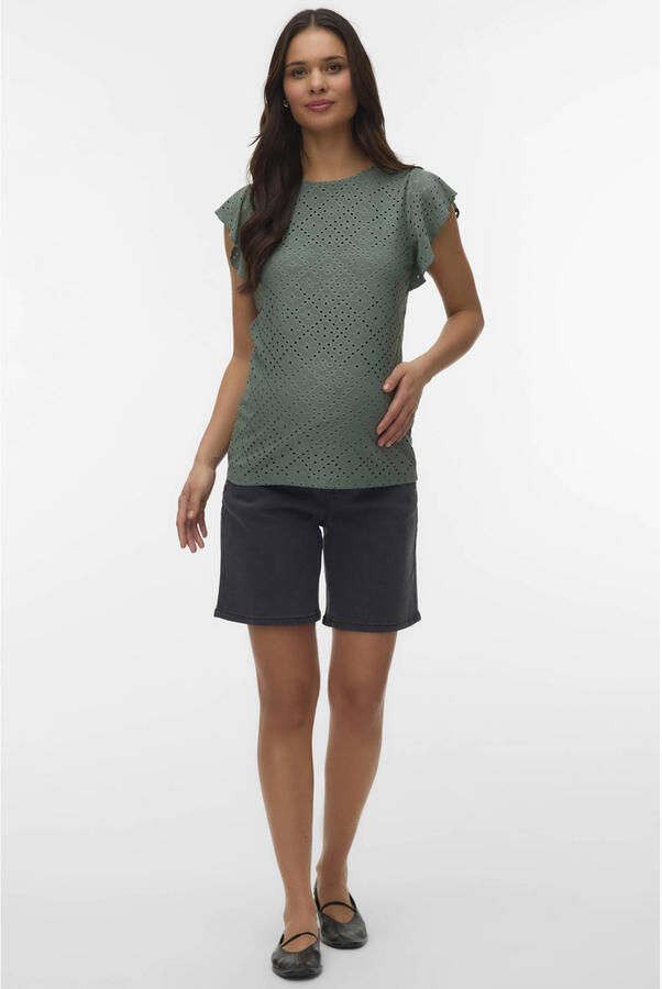 VERO MODA MATERNITY zwangerschaps T-shirt groen