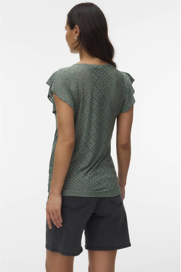VERO MODA MATERNITY zwangerschaps T-shirt groen - Foto 2