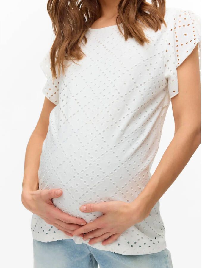 VERO MODA MATERNITY zwangerschaps T-shirt wit