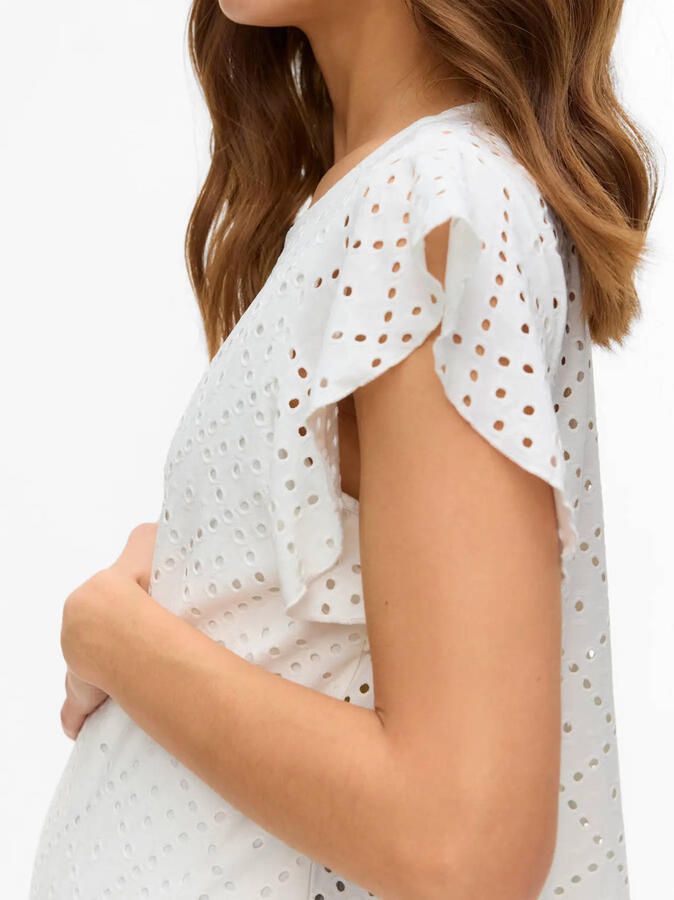 VERO MODA MATERNITY zwangerschaps T-shirt wit - Foto 3