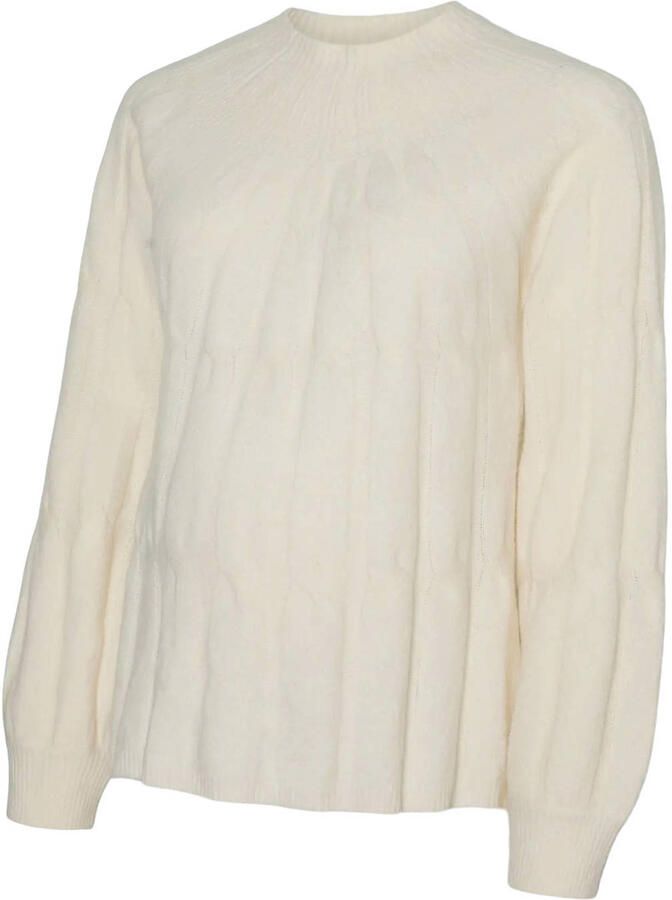 VERO MODA MATERNITY zwangerschaps trui ecru gebreid
